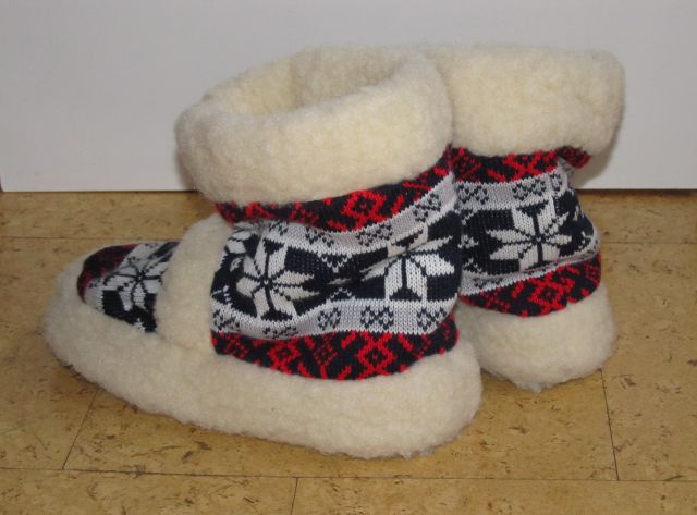 Dámské vysoké papuče z ovčí vlny č. 38-39