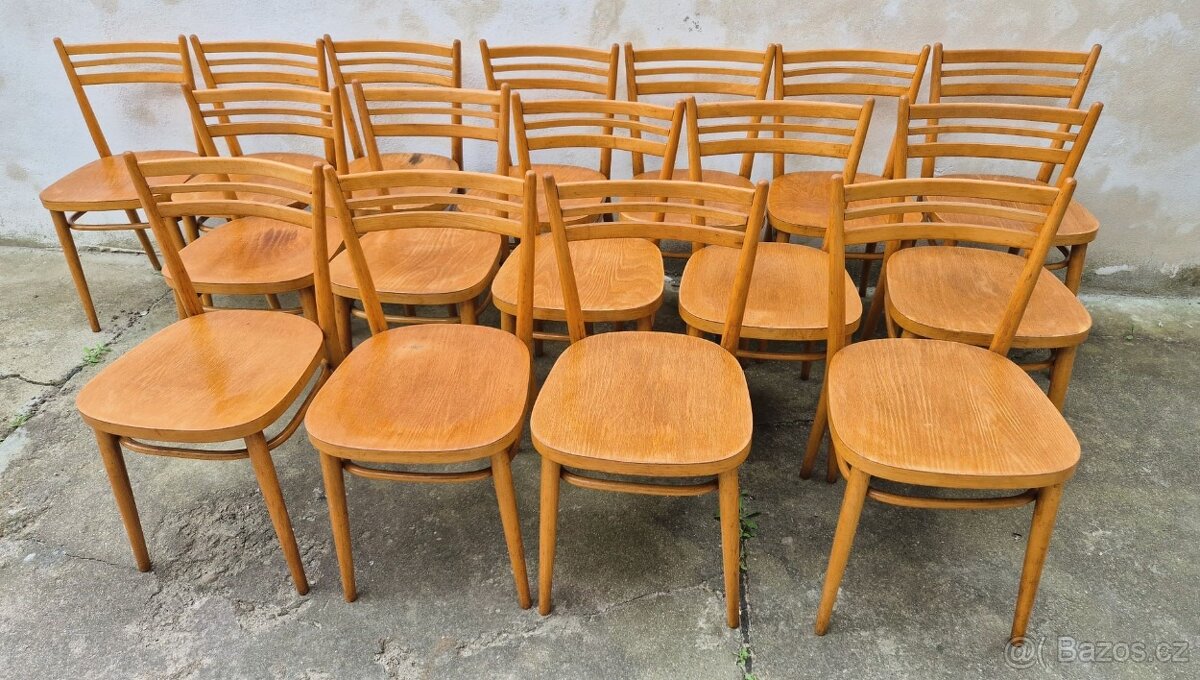 Retro židle Ton s novým lakem (č.48)