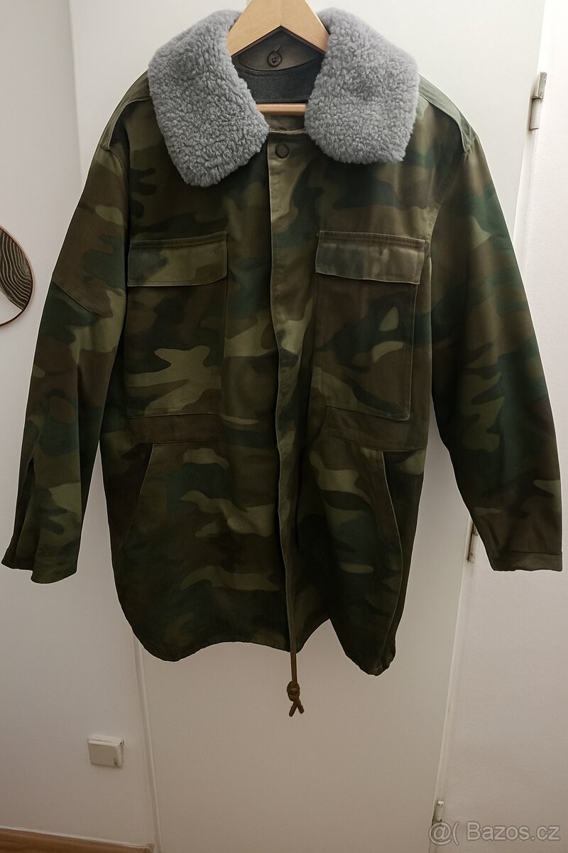 Maskáčová zimní bunda – odepínací podšívka, velmi teplá