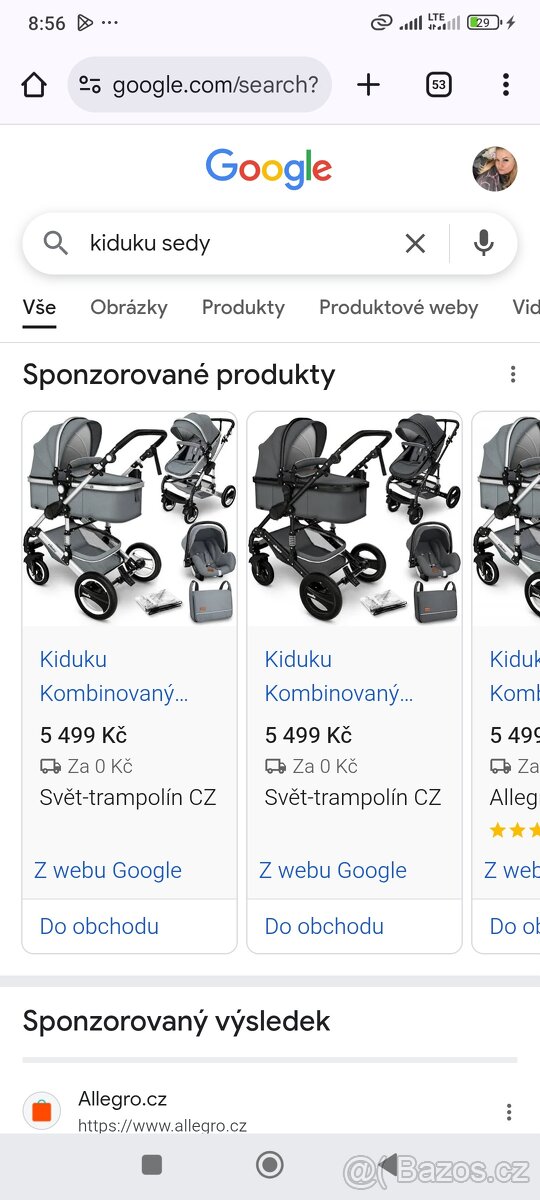 Kočárek Kiduku, šedý, trojkombinace