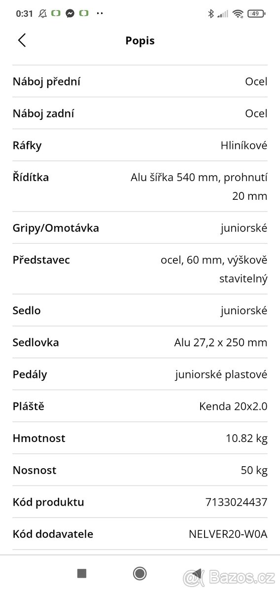 Dětské kolo,skoro nové