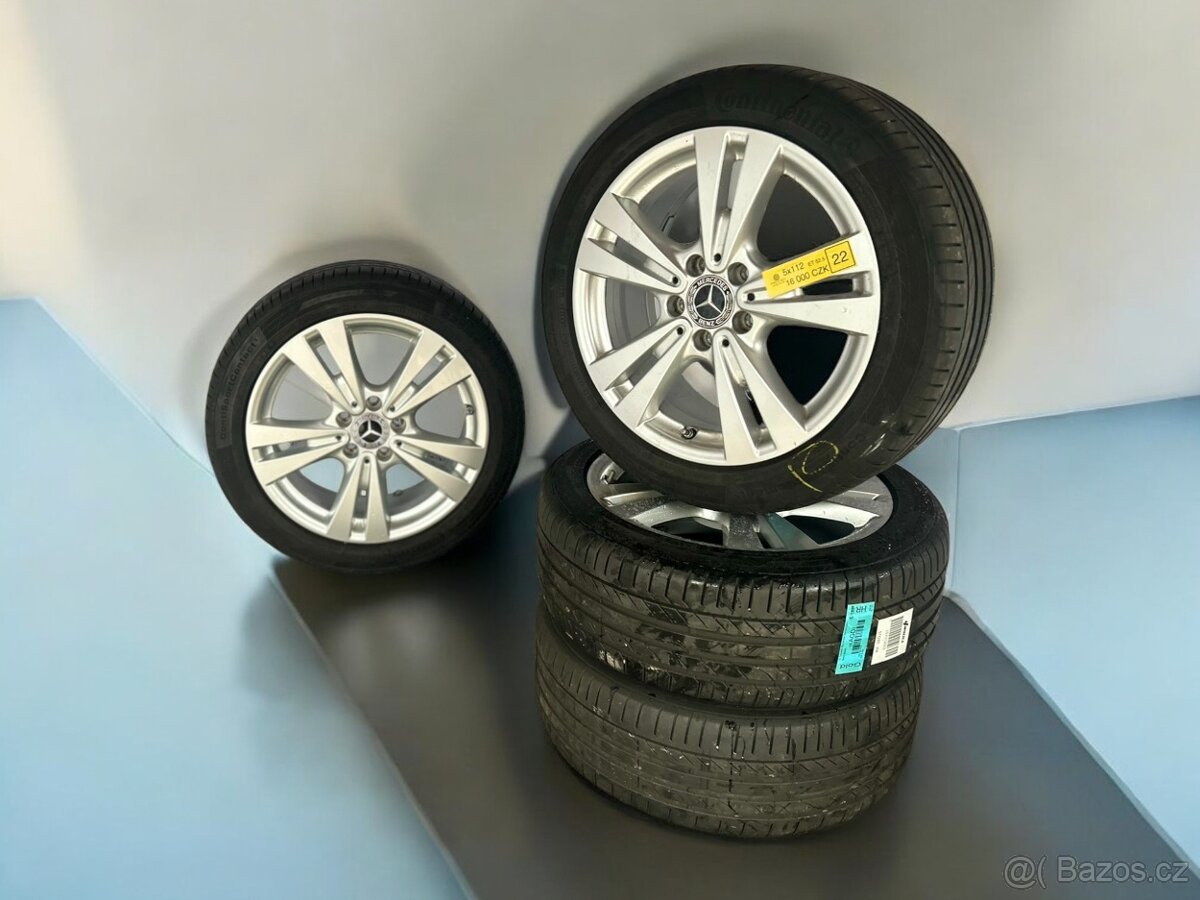 Originální alu kola Mercedes 5x112 + letní 225/45r17