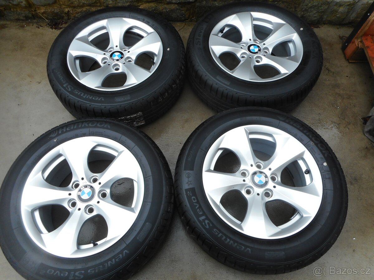 alu kola 5x120+letní pneu r16,Zánovní sada,