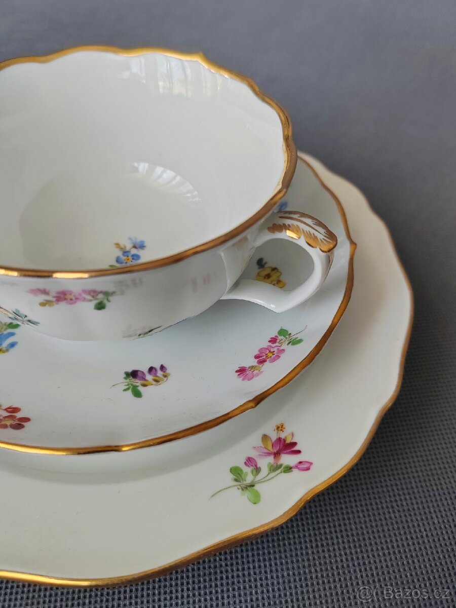 Úžasný porcelánový kávový set od manufaktury Meissen