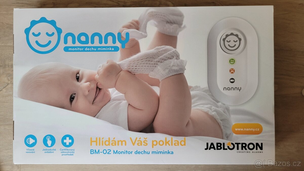 REZERVACE BM-02 Monitor dechu miminka Nanny Jablotron