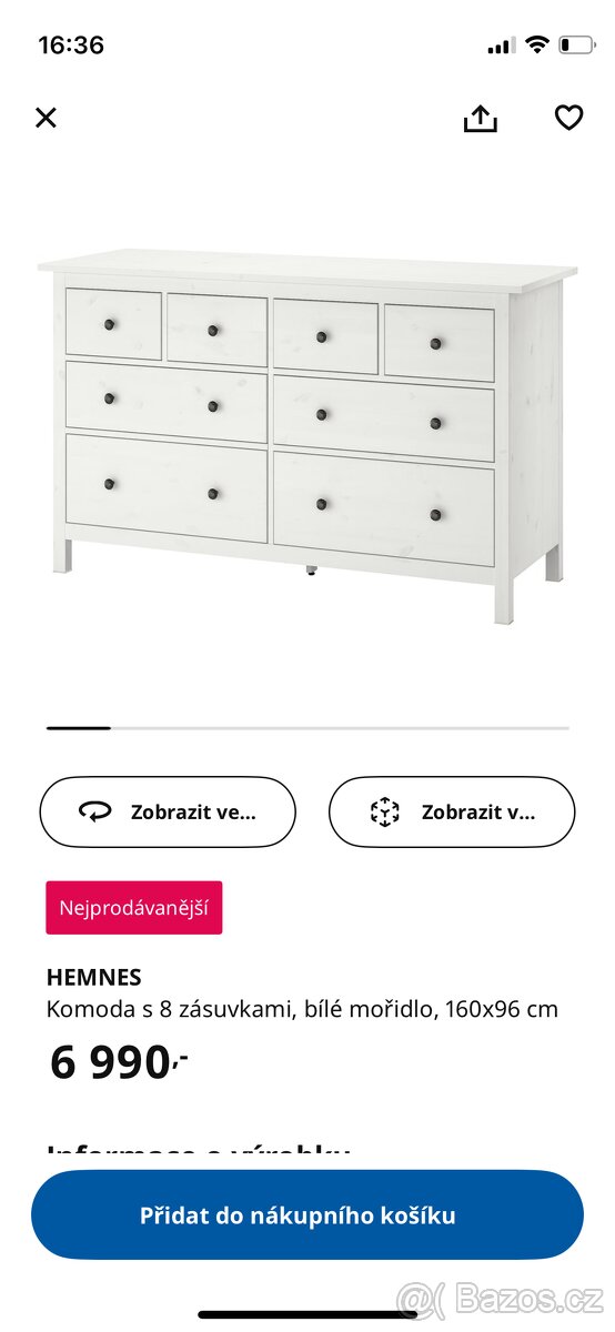 Velká komoda Hemnes