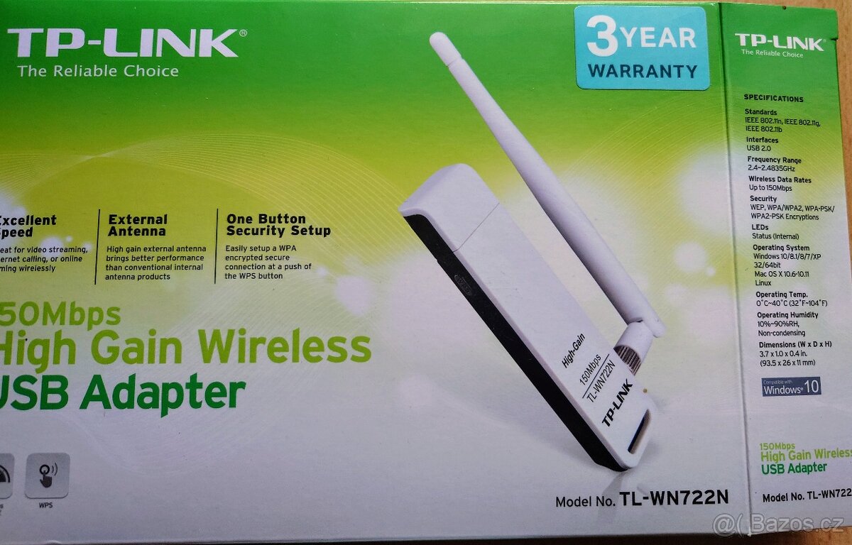 TP-LINK bezdrátový USB adaptér