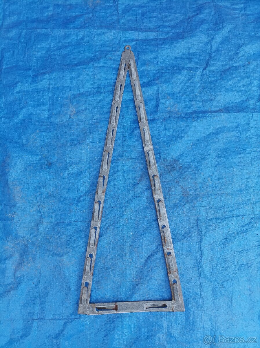 Smaltovaný držák na 10 pokliček, délka 90 cm