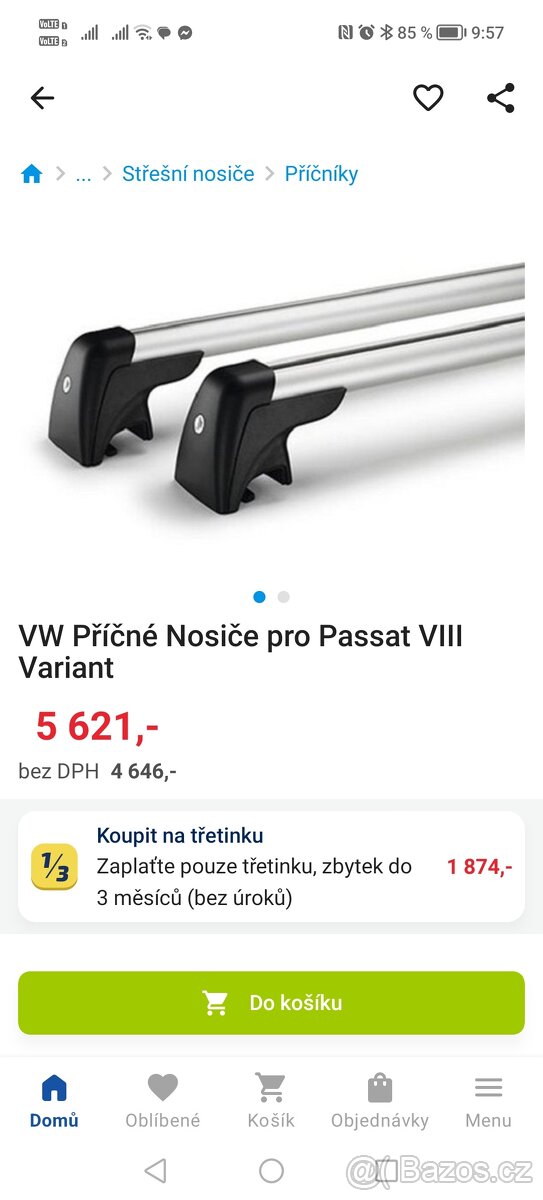 Příčníky Passat b8