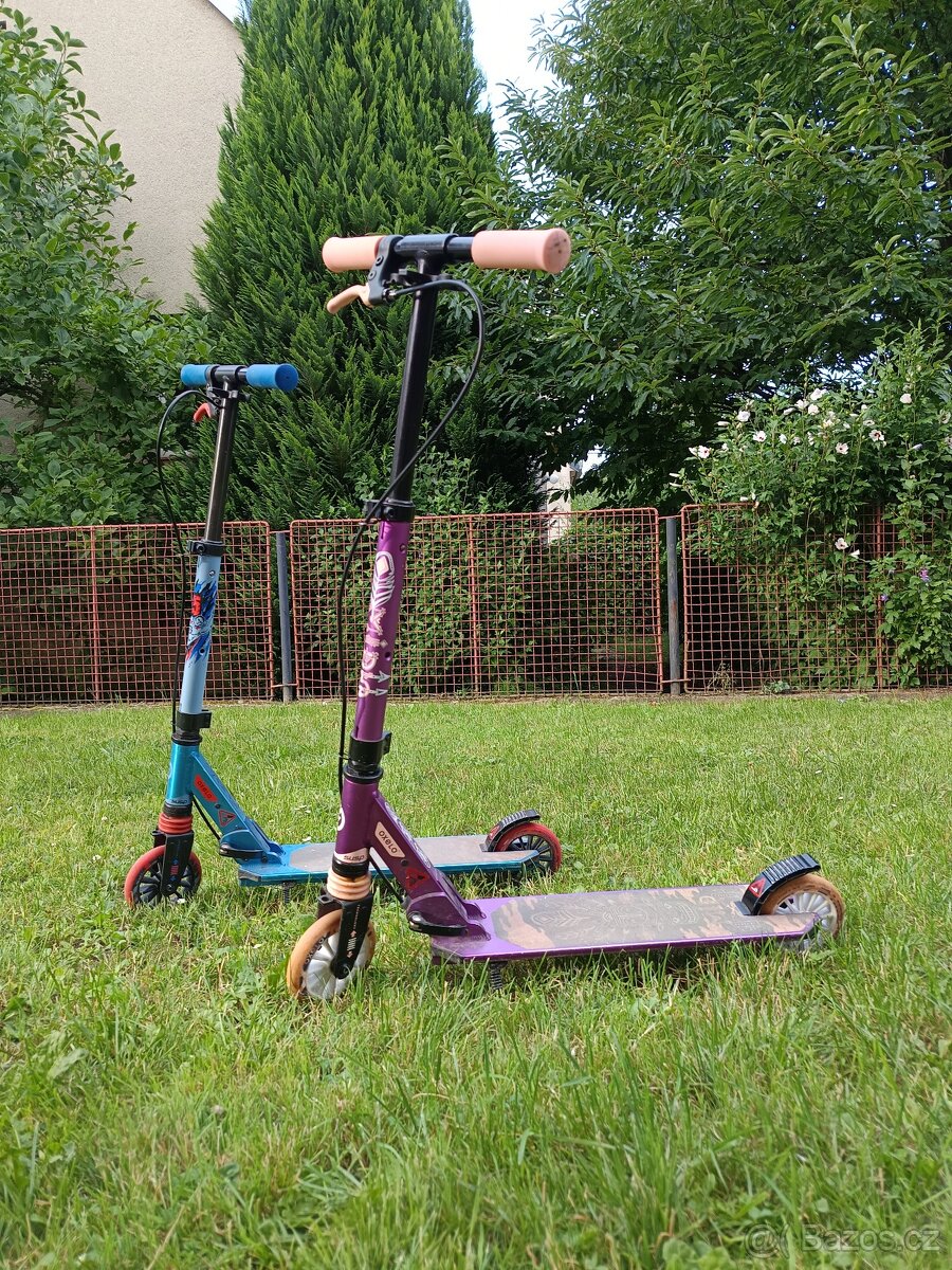 Dětská koloběžka Oxelo s brzdou a odpružením