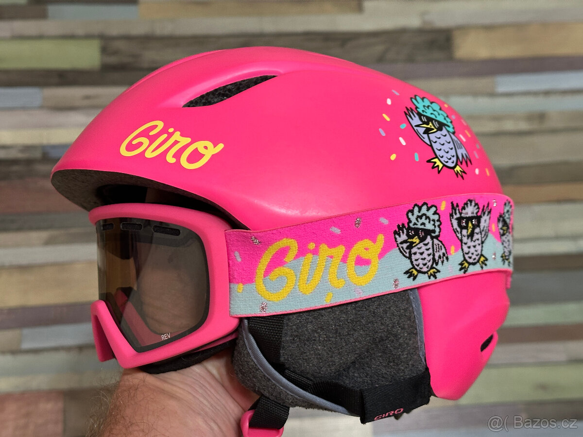 Dětská lyž. helma Giro Launch+brýle Giro REV,vel.52-55,5cm