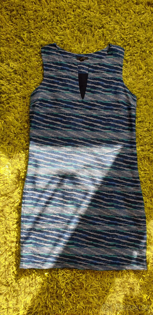 Letní šaty Nautica bez ramínek, žíhané, modré