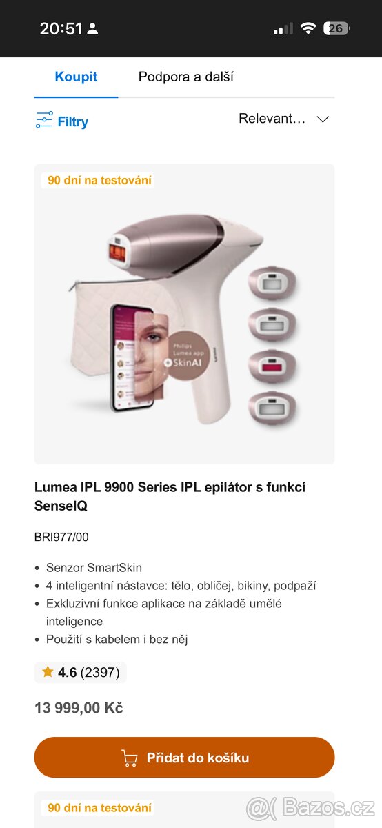 Epilátor Philips BRI977/00 Lumea IPL Series 9900