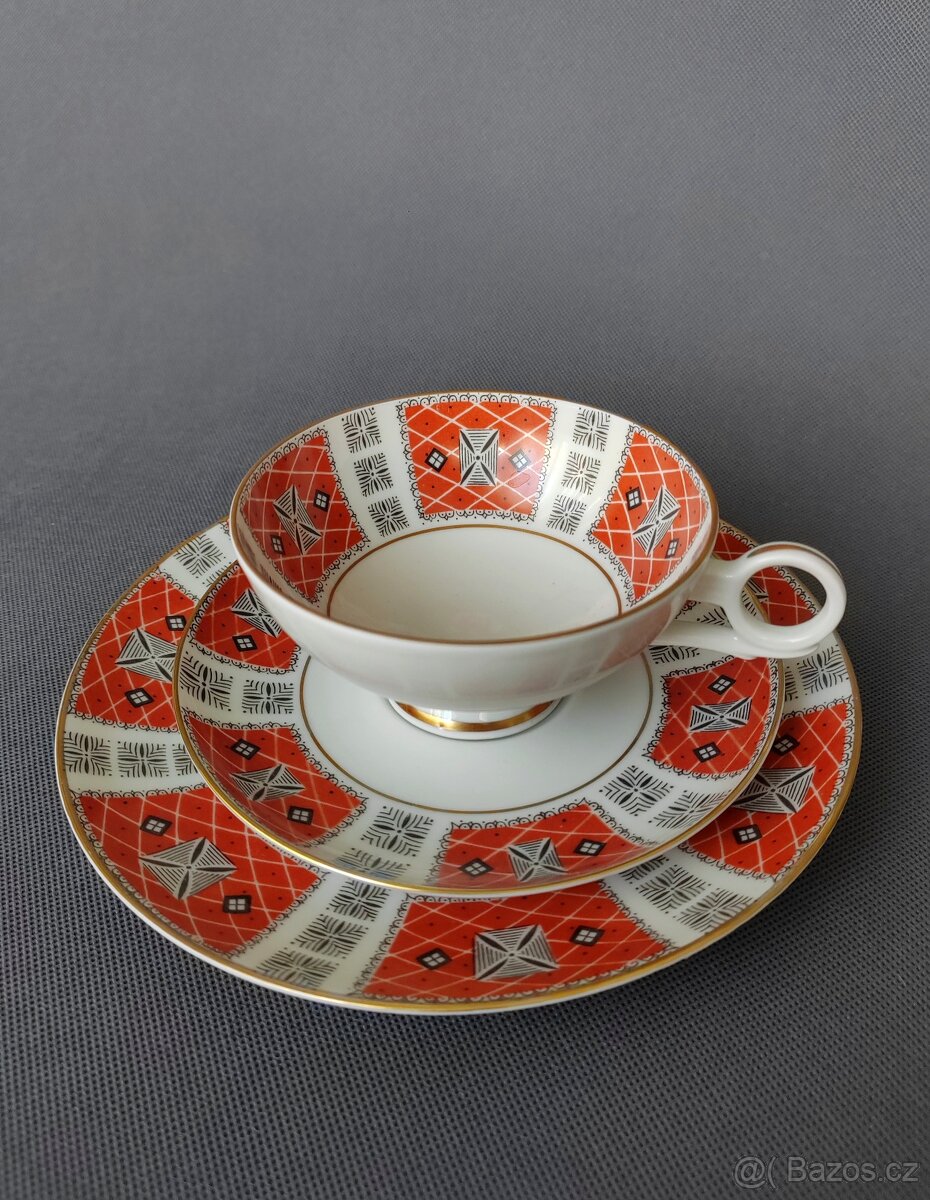 Luxusní porcelánová čajová souprava od Wallendorf