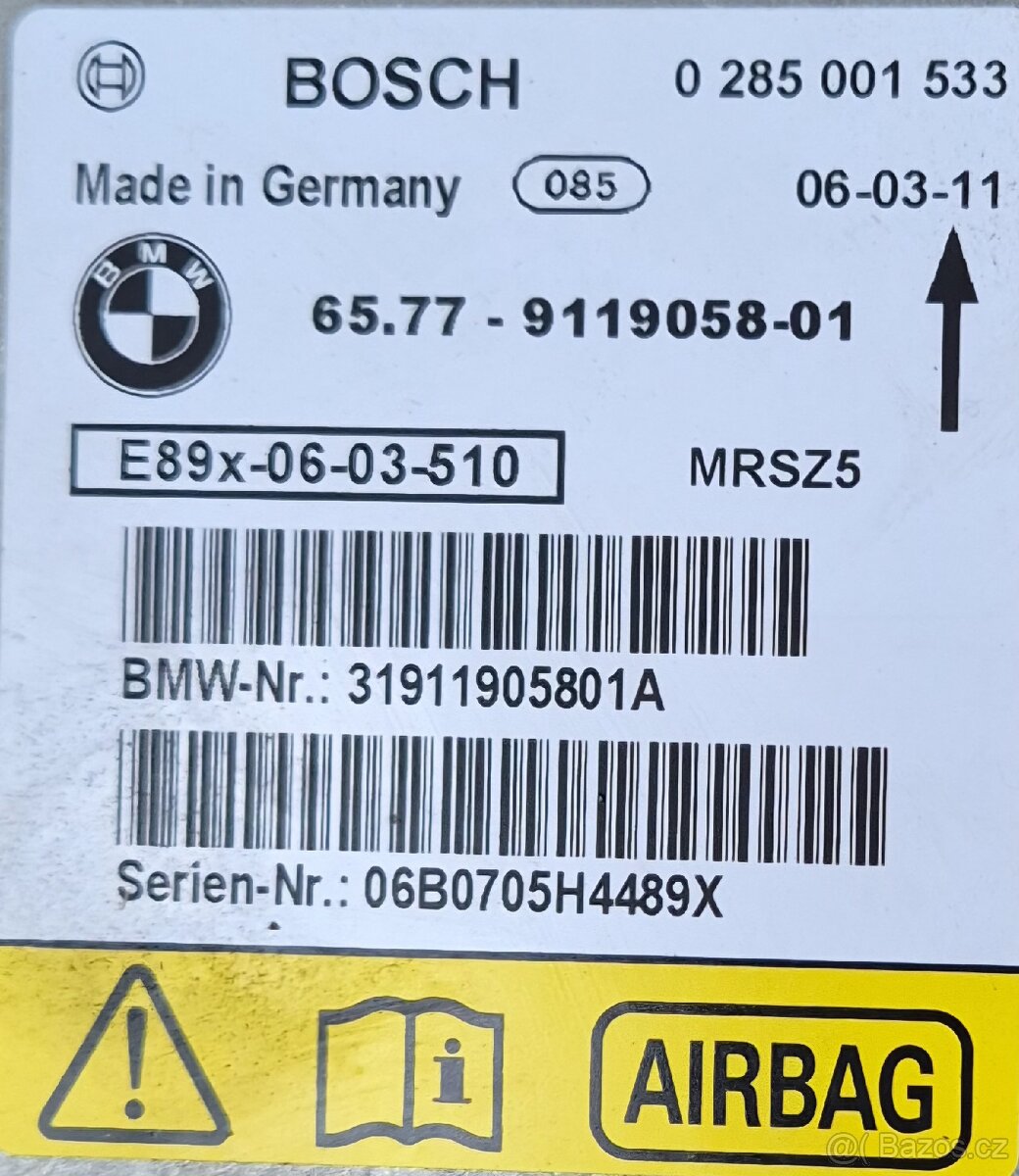 Jednotka airbagu - BMW E90