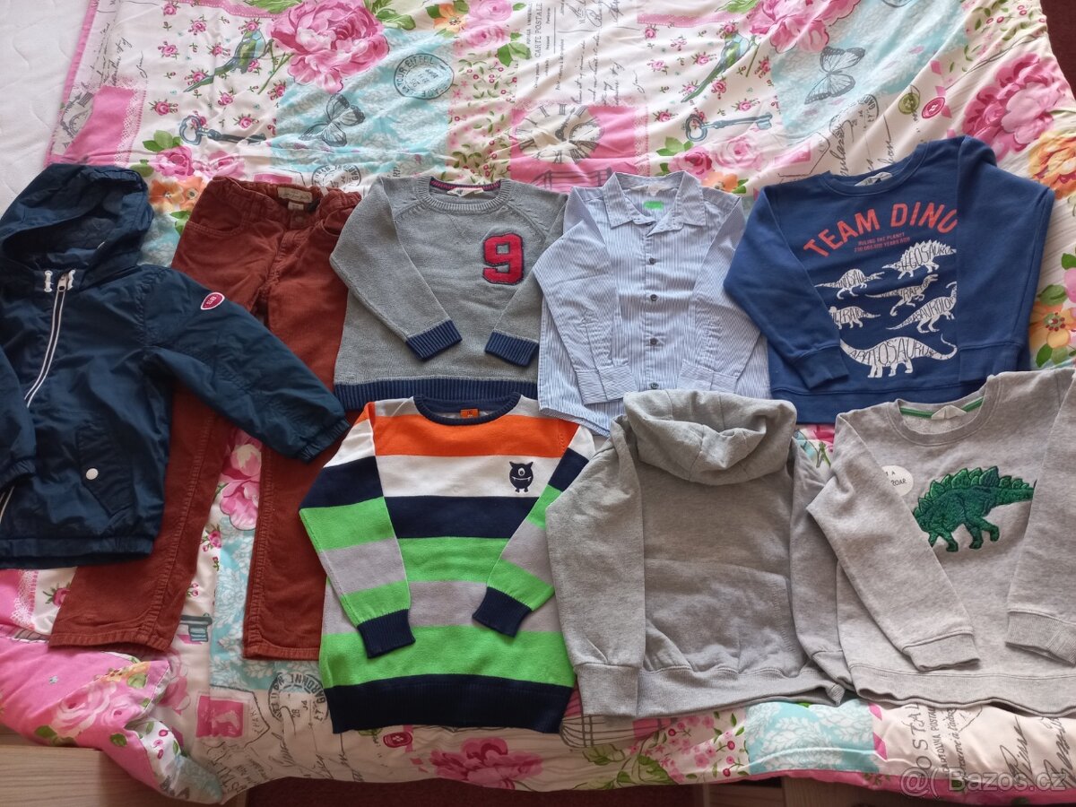JARNÍ BUNDY, SVETRY, MIKINY, KOŠILE, MANŽESTRÁKY VEL.4-6LET