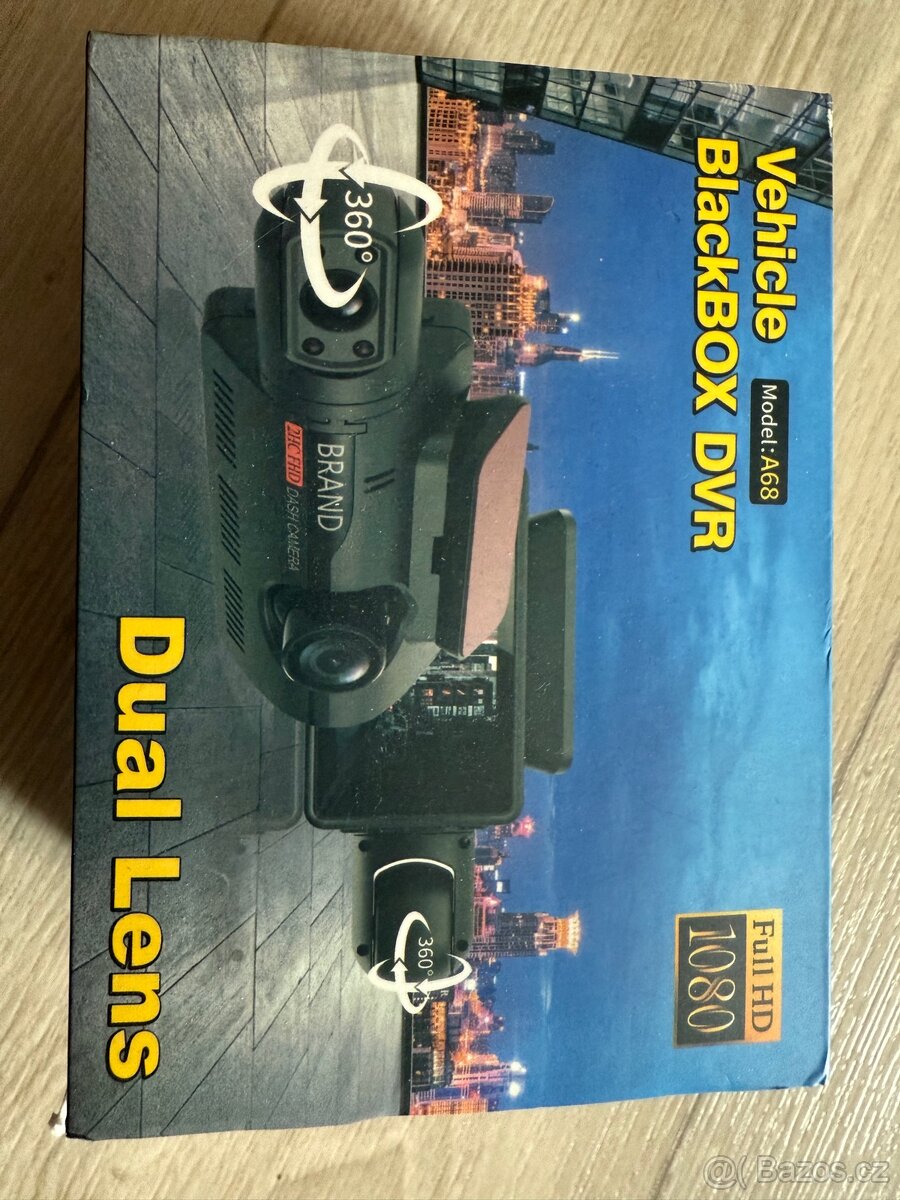 Autokamera vehlice blackbox dvr dual lens