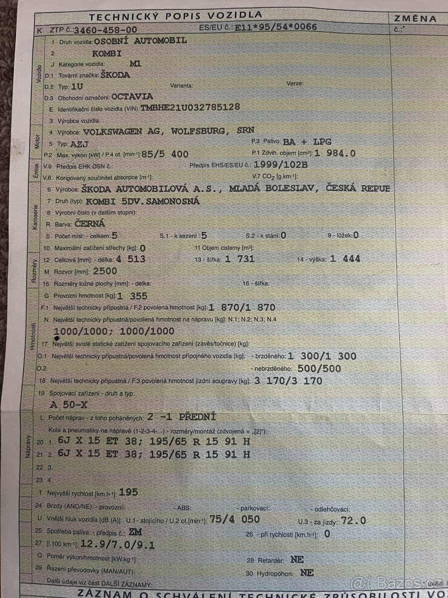 Skoda Octavia I, Combi 2.0, automat, LPG