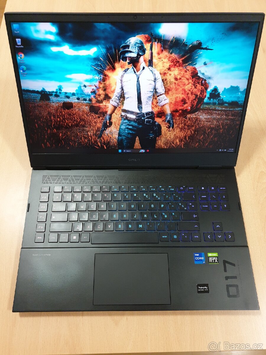 HP OMEN 17, I7_11800H, 3070 8GB, 32GB DDR4, 17,3" 144Hz