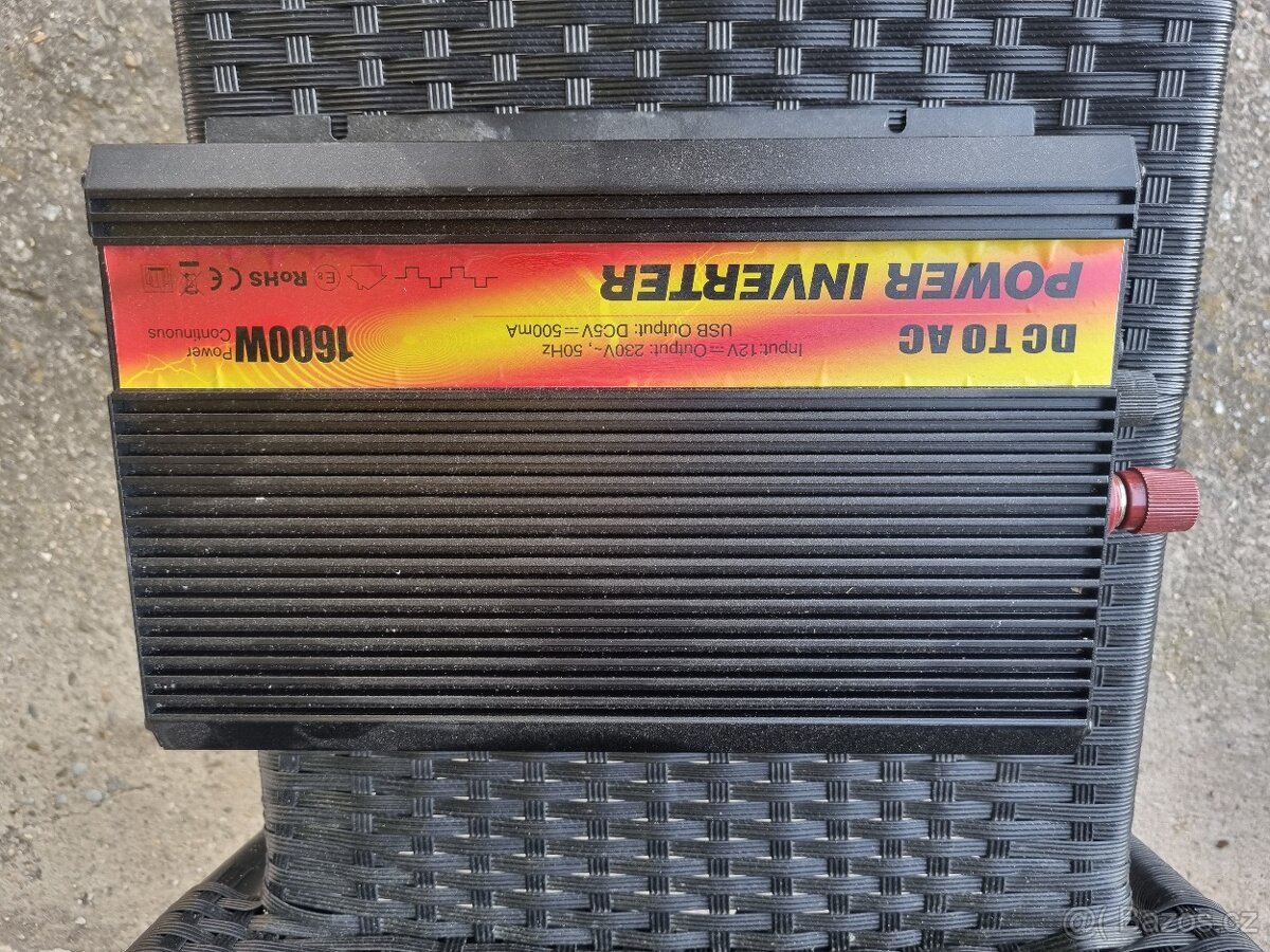 Prodám měnič napětí z 12V na 230V 1600W