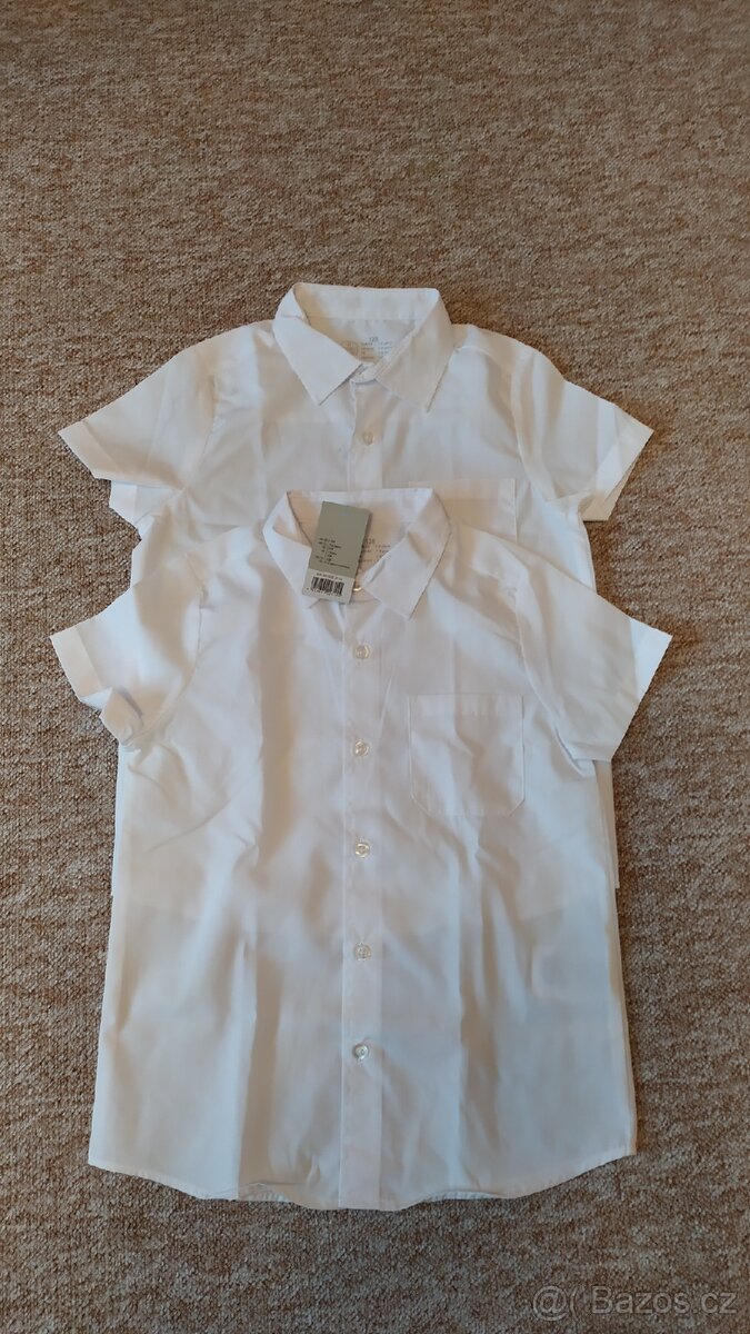 Bílá NOVÁ košile, vel. 128