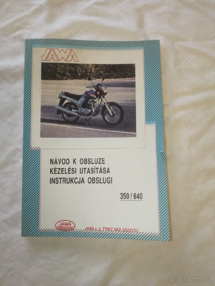 Prodám novy návod k obsluze Jawa 640