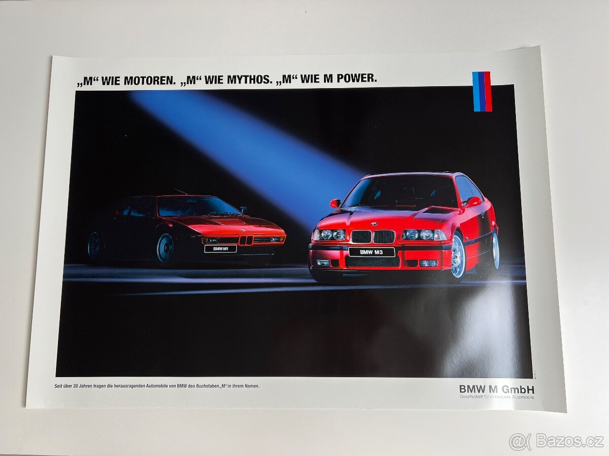 Originál BMW plakát E36 M3, E30, M1 DTM