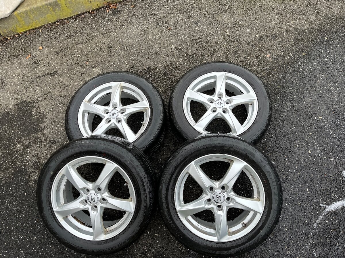 4x Alu kola 5x100 16” + pneu letní 205/55R16