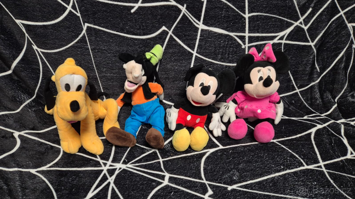 Disney plyšáci - Mickey, Minnie, Goofy, Pluto