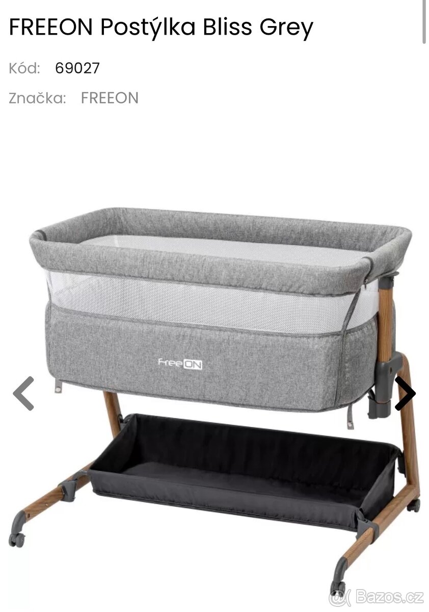 Dětská postýlka FreeOn Postýlka Bliss - Grey