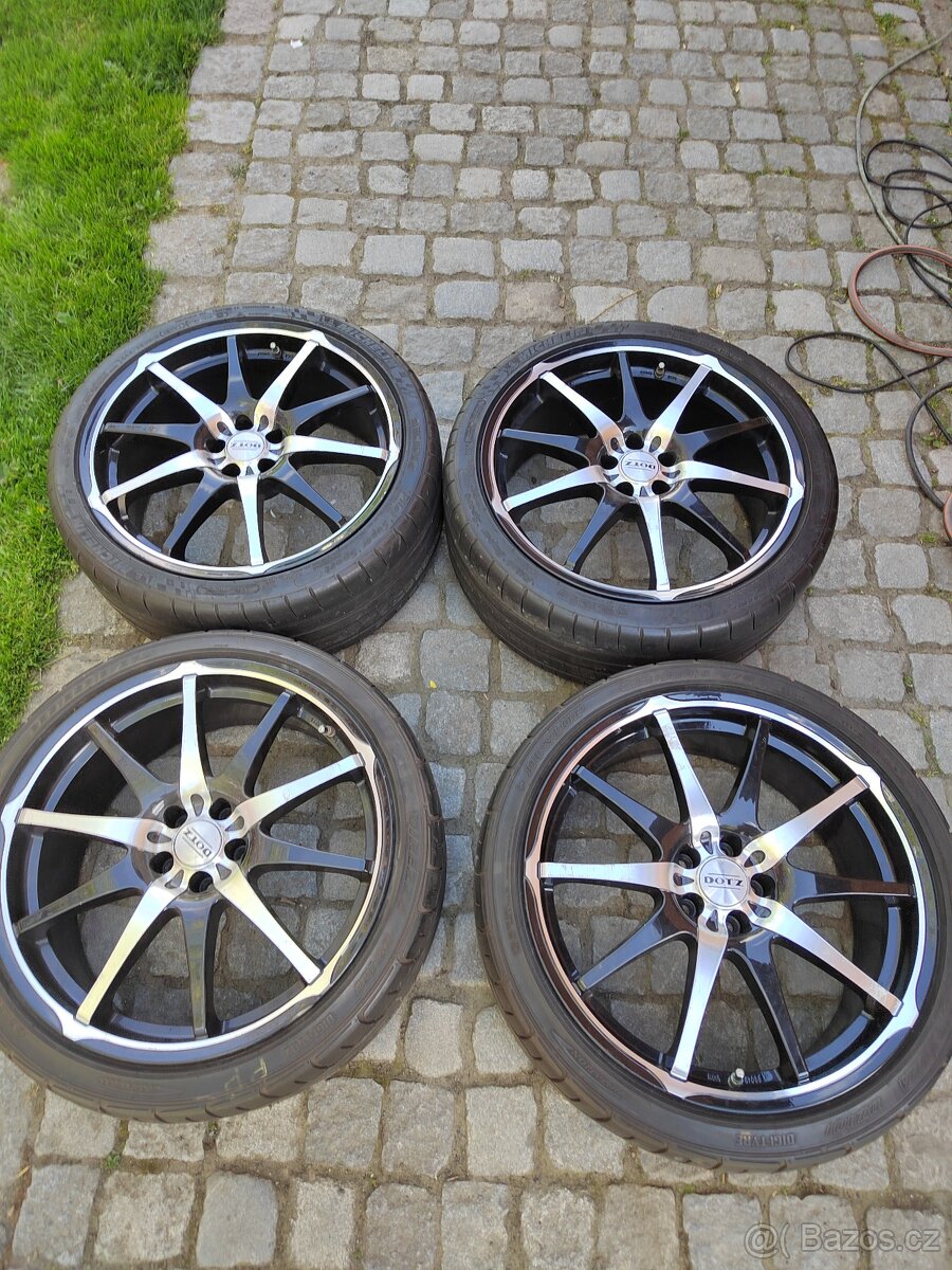 Prodám alu 19 Dotz 5x100 ET 35 letní pneu 235/35/19