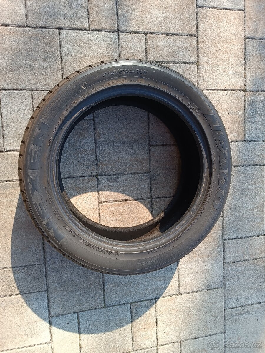 3 kusy pneu 215/50/17