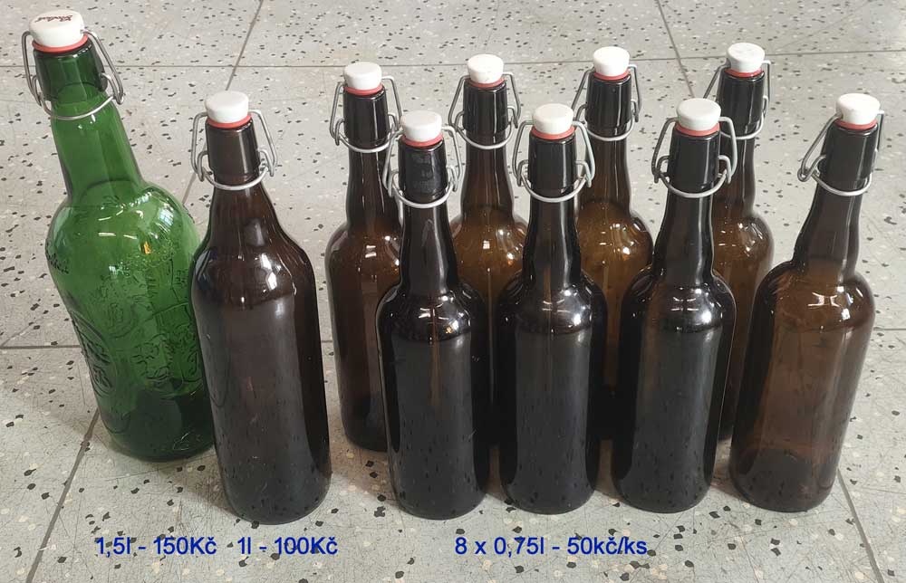 Prodám patentní pivní lahve pro domácí pivovarníky