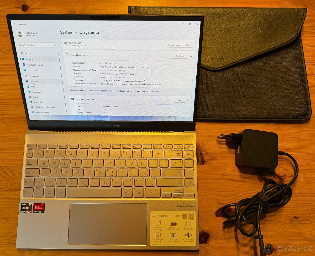 ASUS Zenbook 13 OLED FHD 60Hz HDR R5 8GB 512GB W11 DPH