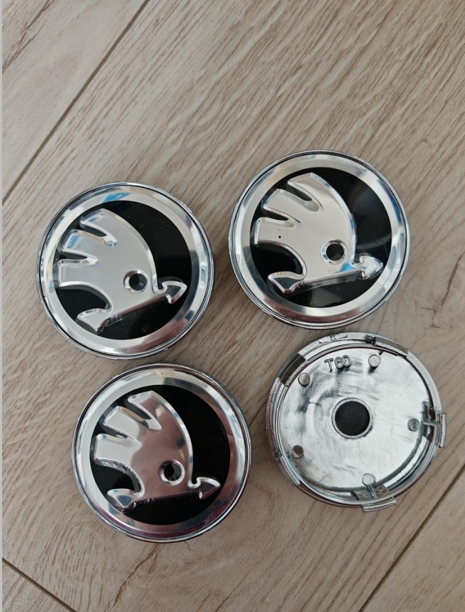 středové krytky pokličky loga Škoda 60 mm