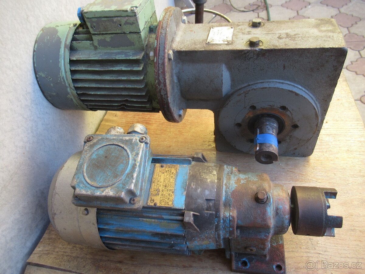 Elektropřevodovka 2ks.1,1kw-35ot.min.a 0,75kw-213ot.min.