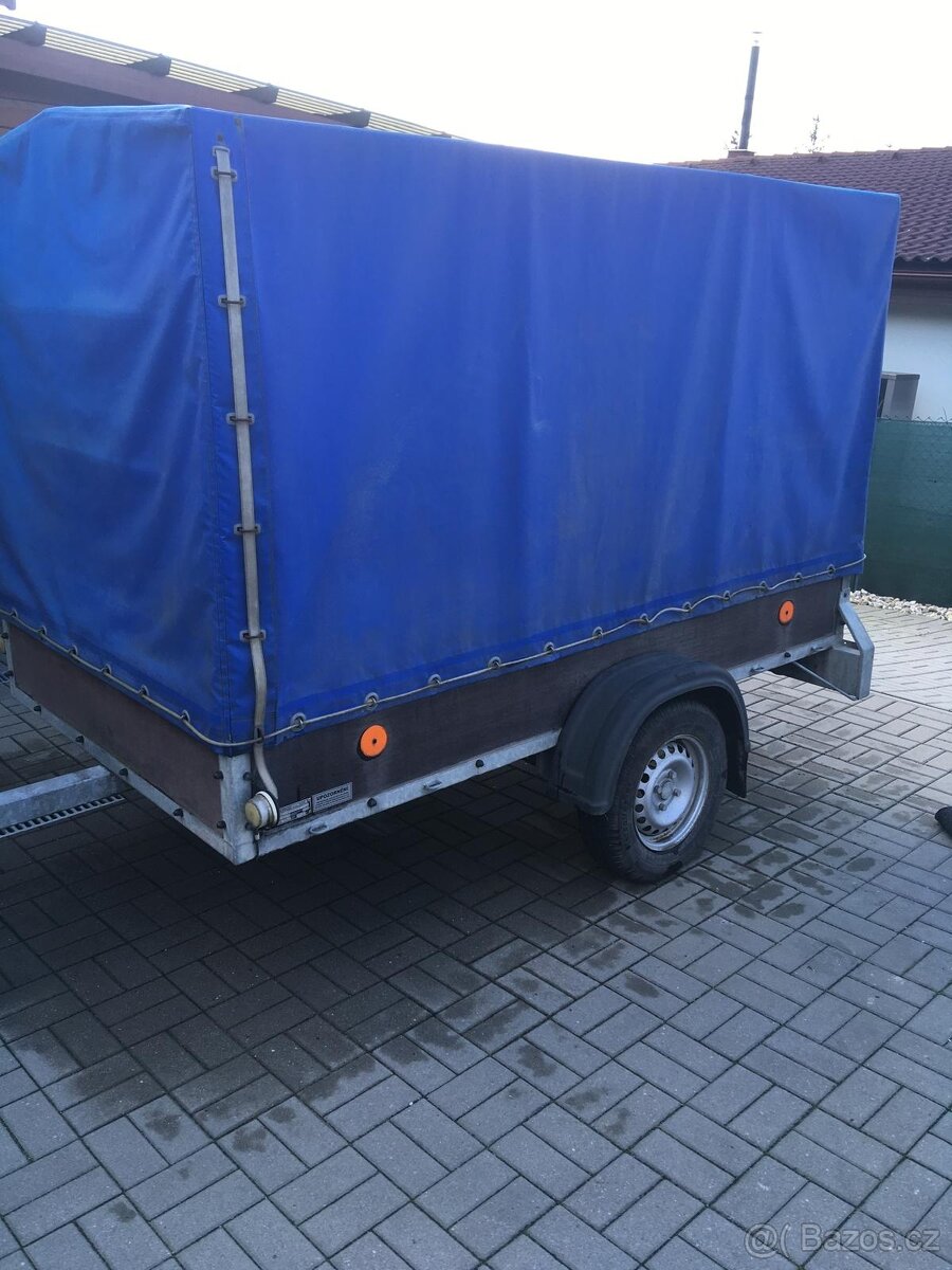 Prodám přívěs Sacher RS 04 248x134cm s plachtou 150cm výška