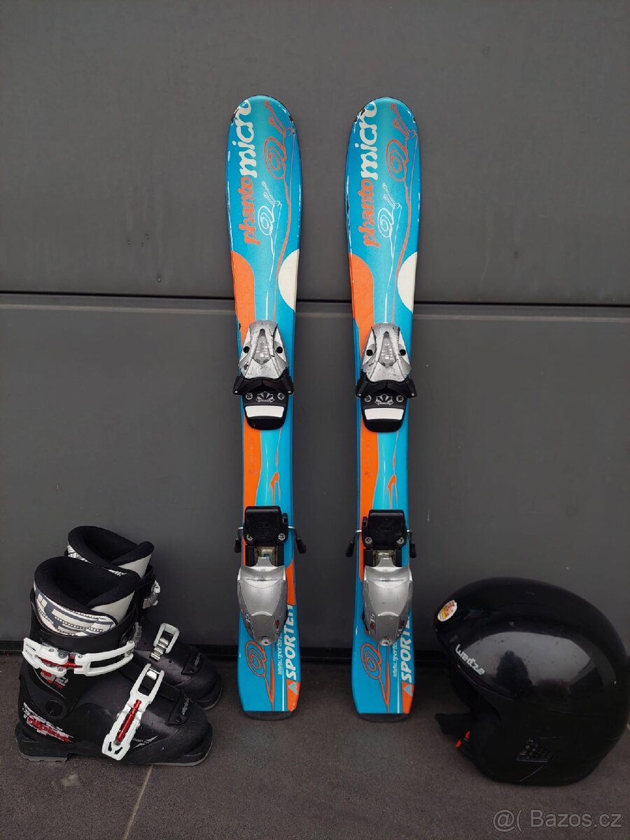 Dětské lyže SPORTEN, 80 cm + lyžáky + přilba