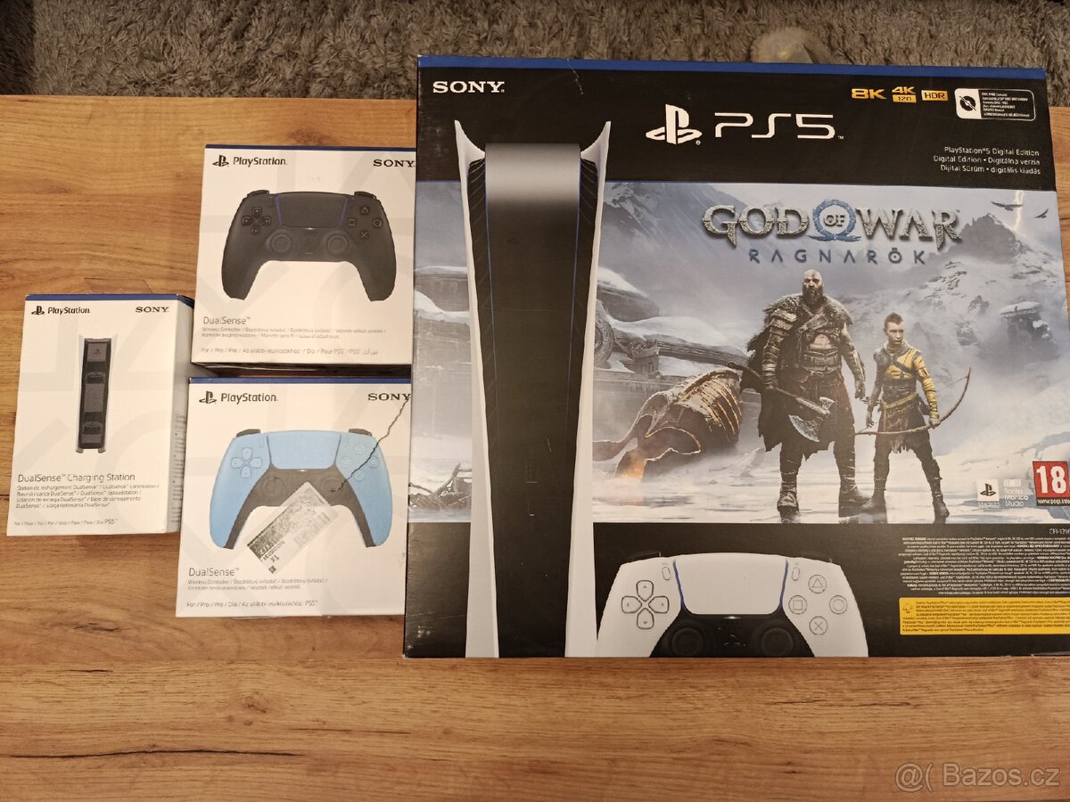 Ps5 digital + ovladače + dok