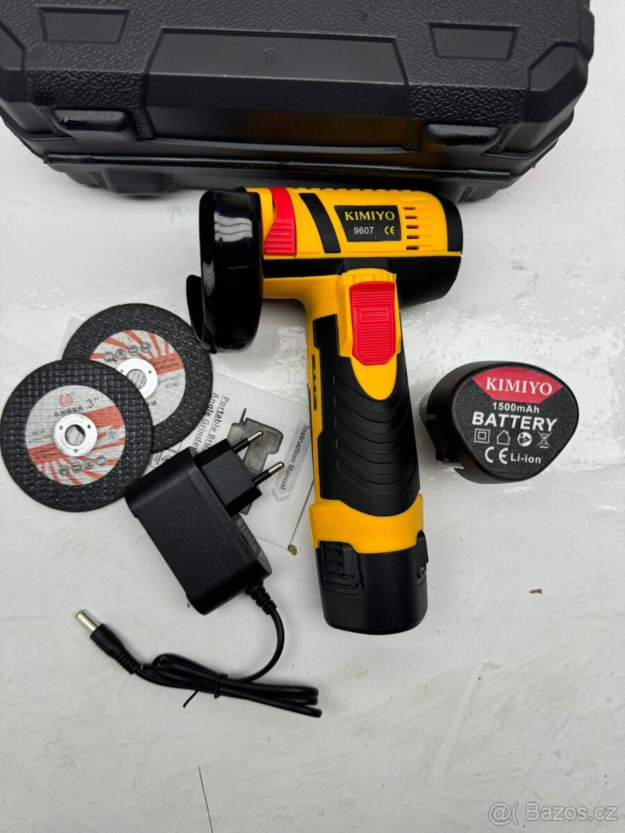 Mini úhlová bruska + 2x baterie