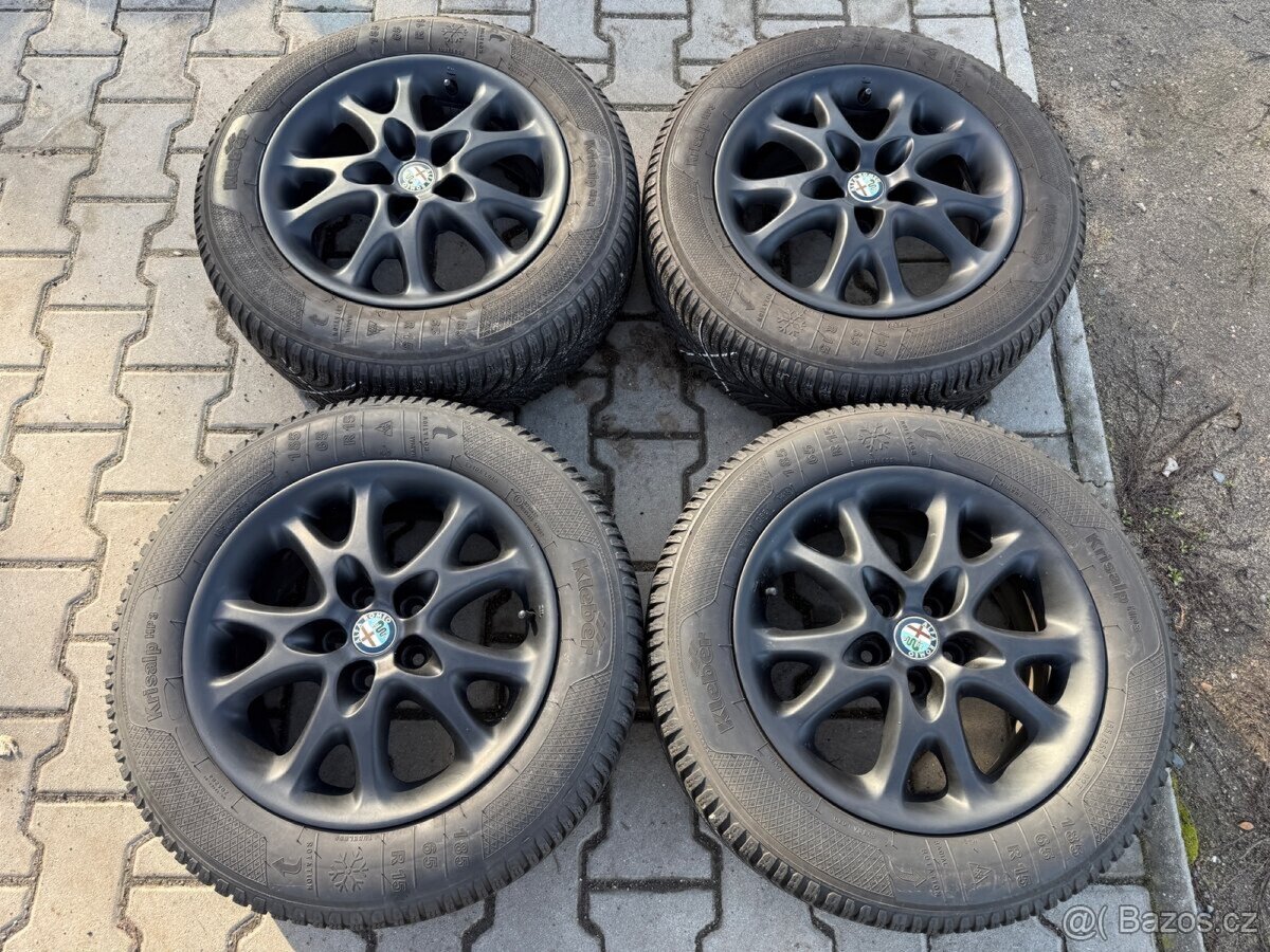4x al kola 5x98 15 + pneu zimní 185/65 R15