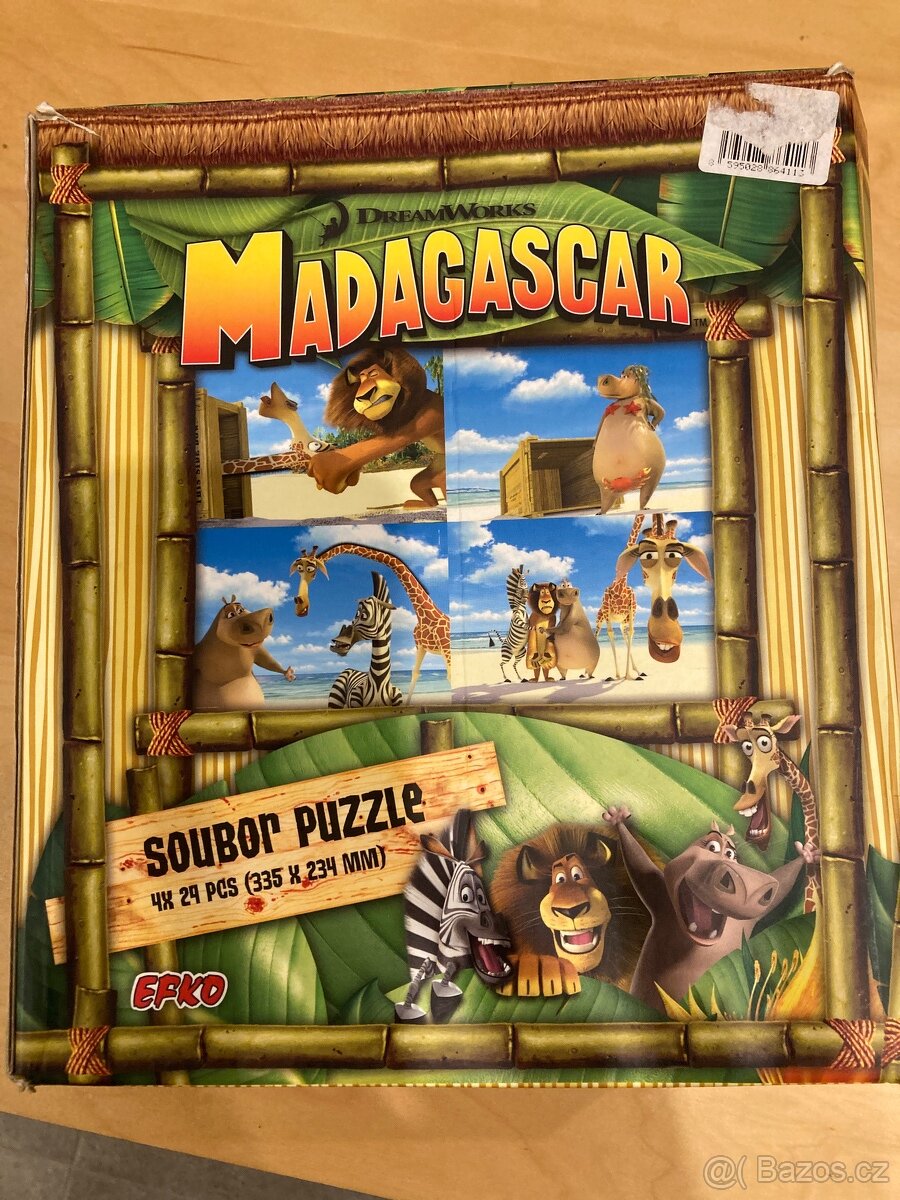 puzzle Madagascar 4x24dílků