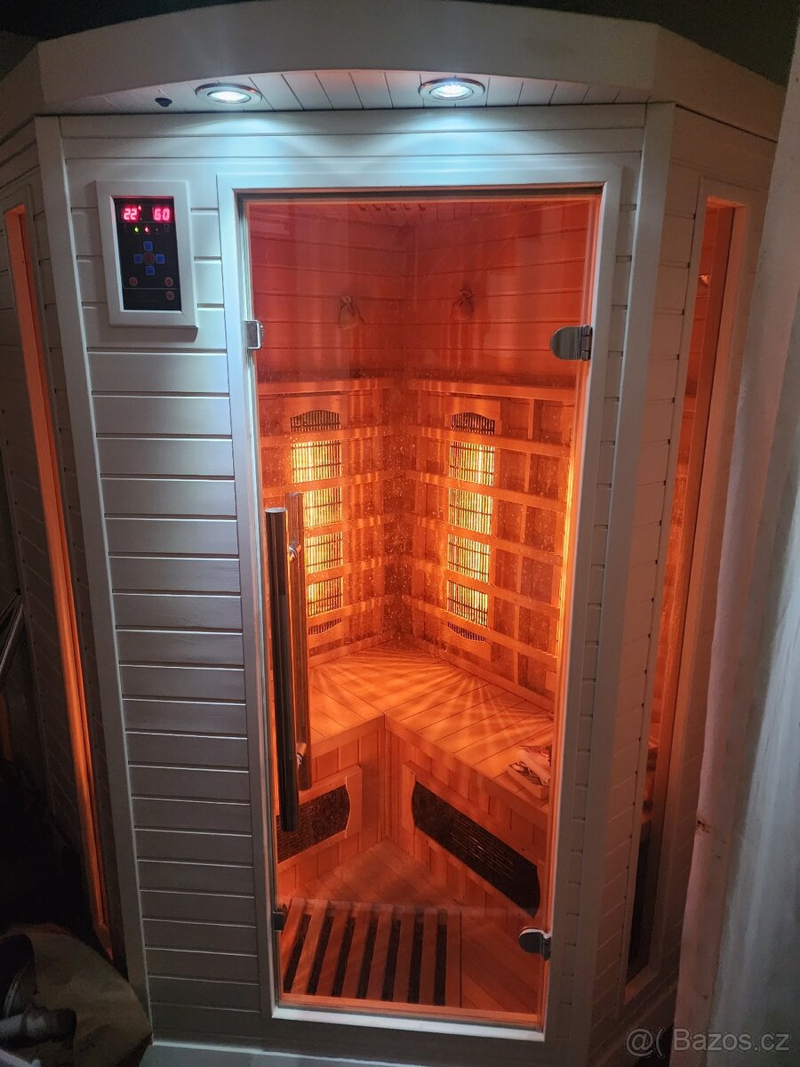 Bílá infrasauna Rohová pro 2 osoby