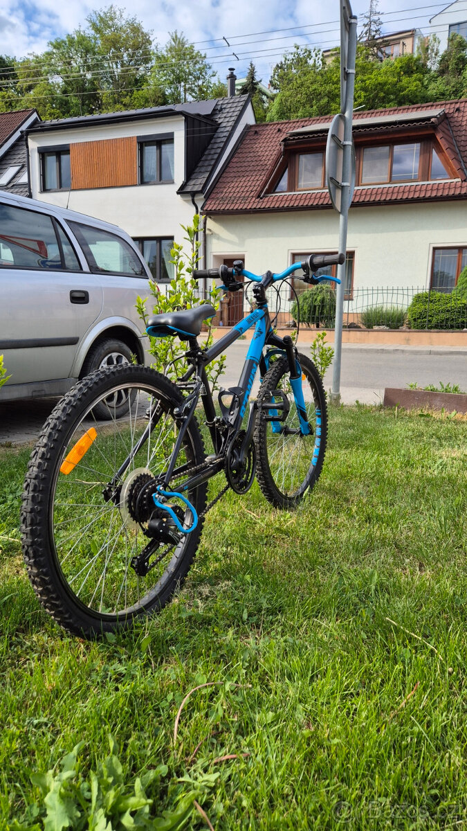 Dětské horské kolo Rockrider 500 – 24", černo-modré