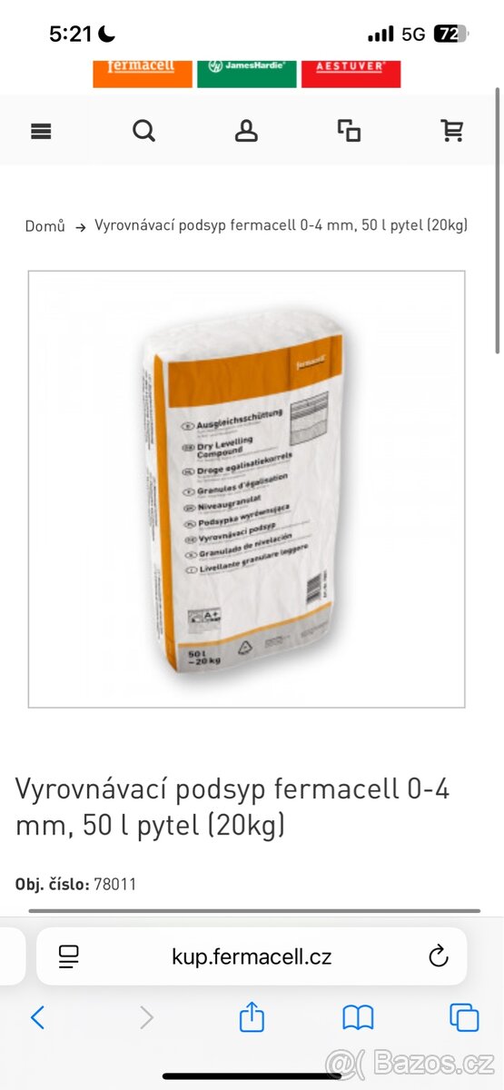 2x fermacell podsyp pytel