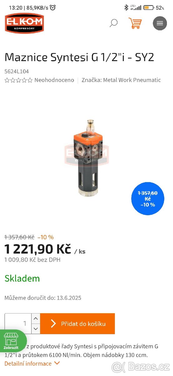 Maznice Syntesi G 1/2"i - SY2