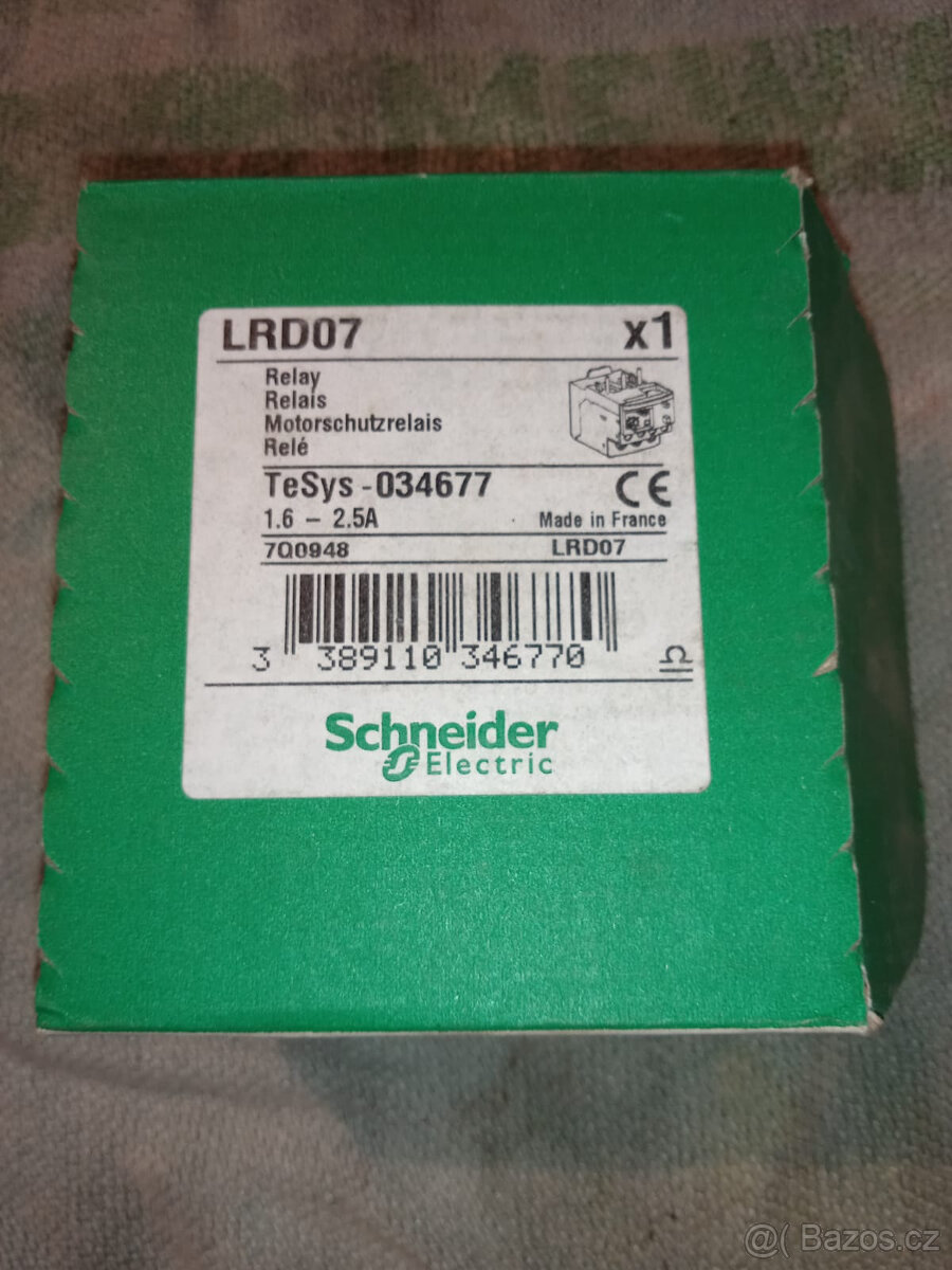 Prodám Relé jisticí nadproudové LRD07 1,6-2,5A třída 10A Re