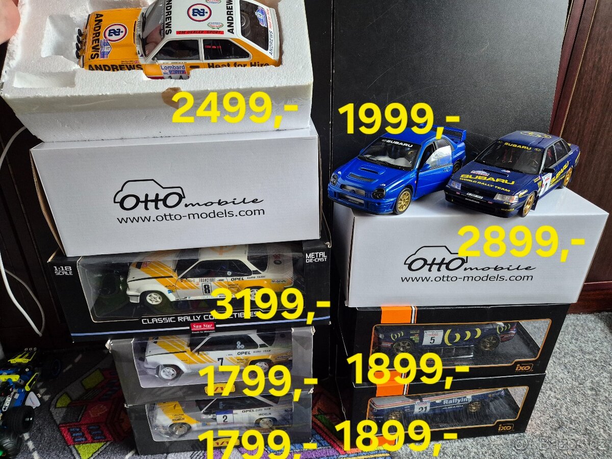 Rally 1:18 Subaru , Opel , Ceny u foto