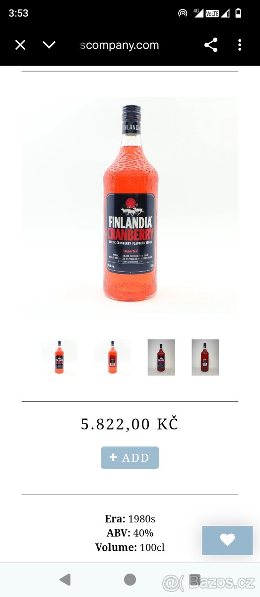Prodám zběratelskou láhev alkoholu