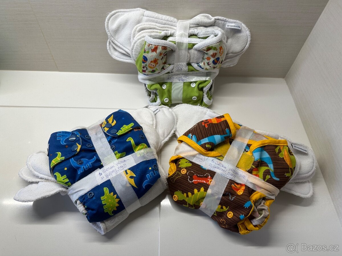 Látkové pleny bamboolik a svrchní kalhotky